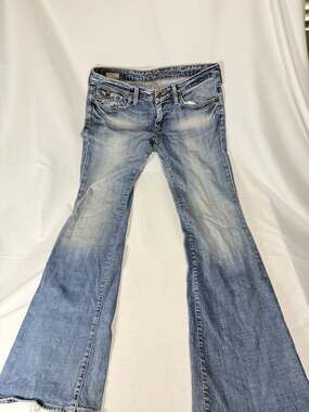 Big Star Womens  Vintage Flared Denim Jeans Size 28R Made in USA Y2K Americana